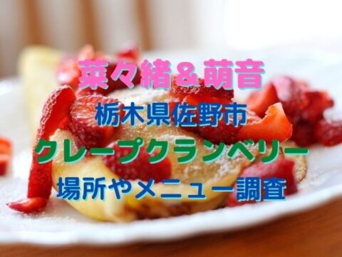菜々緒と萌音が食べた栃木県佐野市クレープ屋はどこ？クランベリーの場所やメニュー調査！